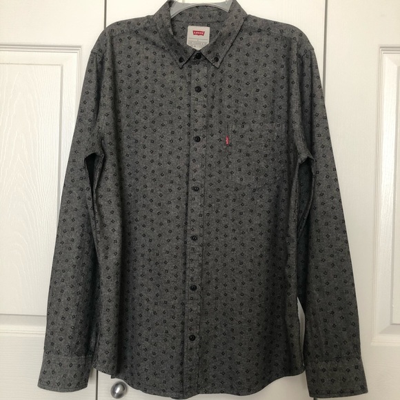 Levi's Other - Levi’s Men’s long sleeve dark gray pattern shirt